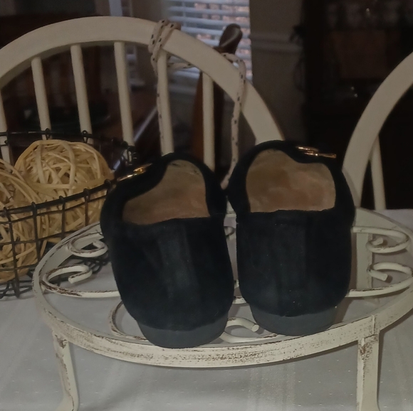 Harborsides Memory Foam Black Ballet Flats with Gold Hardware Size 7.5 - Picture 3 of 8